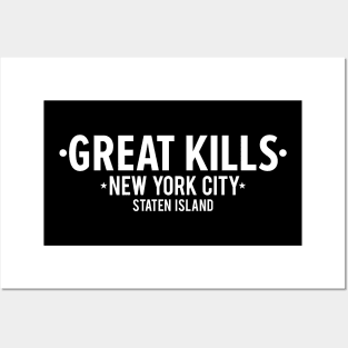 Great Kills, Staten Island, New York - Modern Script Emblem Posters and Art